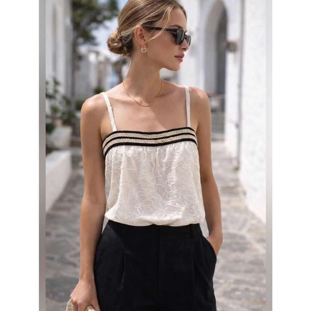 Vintage Beatrice di Borbone Roma Beaded Lace Top | IT 44 / US M